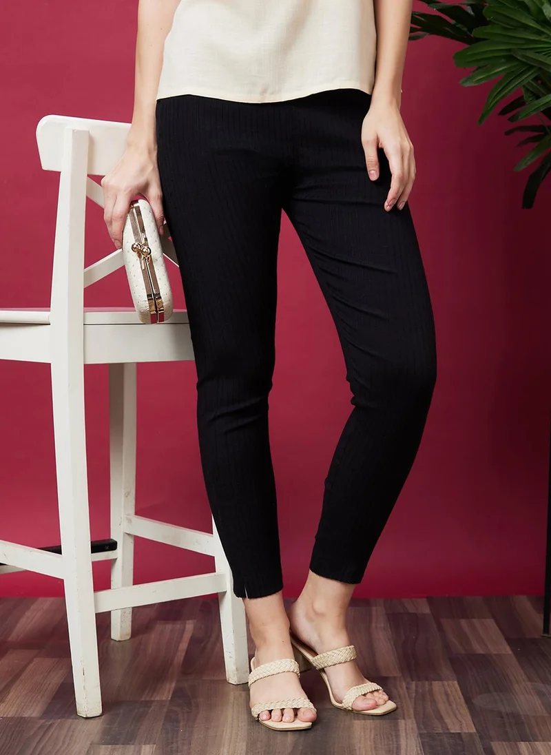 جلو باص Globus Women Mid Rise Cigarette Trouser